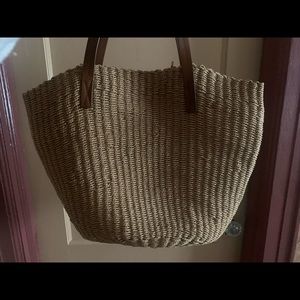J crew market  straw tote bag